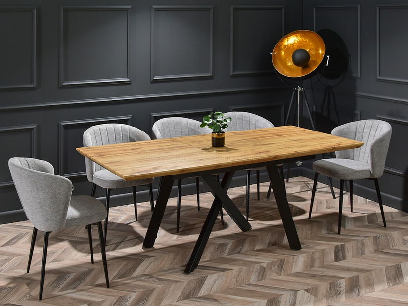 Jídelní stůl Timmy (dub + černá)