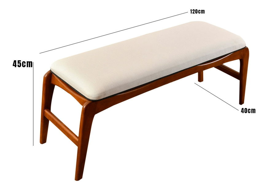 Lavička Toukuta (Ořech + Krémová)