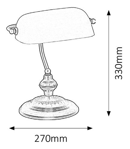 Stojanová lampa Bank 4037 (saténová chromová + bílá)