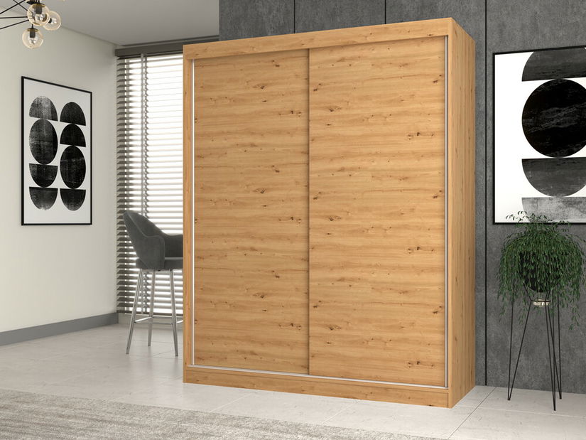 Šatní skříň s posuvnými dveřmi Igatossa 160 A (dub artisan)