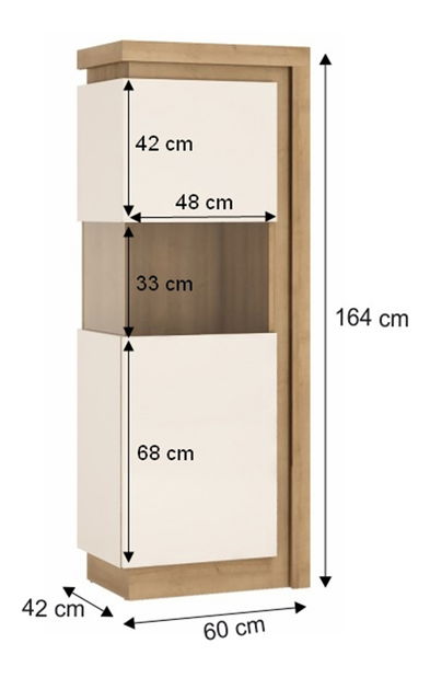 Vitrína Leonan 01 (s osvětlením) (P)