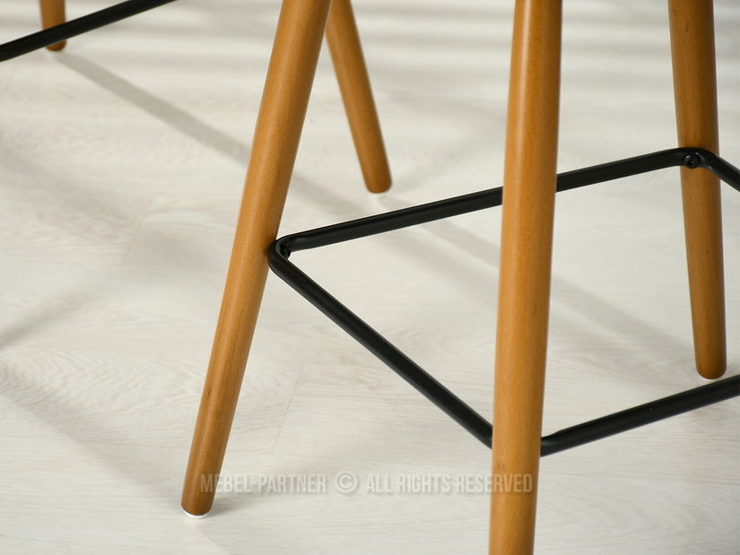 Židle Aimee H (tmavobéžová + ořech)