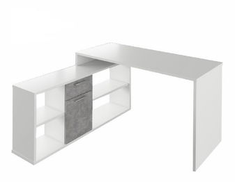 PC stolek Norrix (bílá + beton)