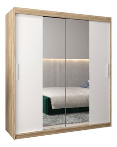 Šatní skříň 180 cm Toki 1 (Dub sonoma + Bílá matná)