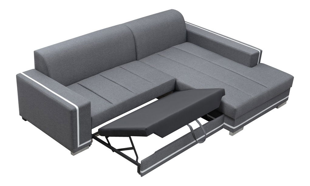 Rohová sedací souprava Marleen (tmavě šedá) (L)