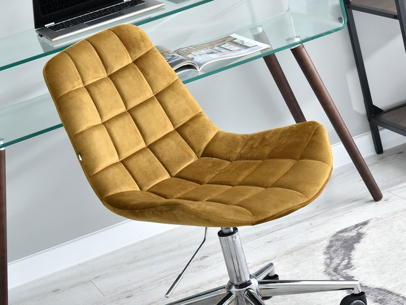 Židle Eleanor (zlatá + chromová)