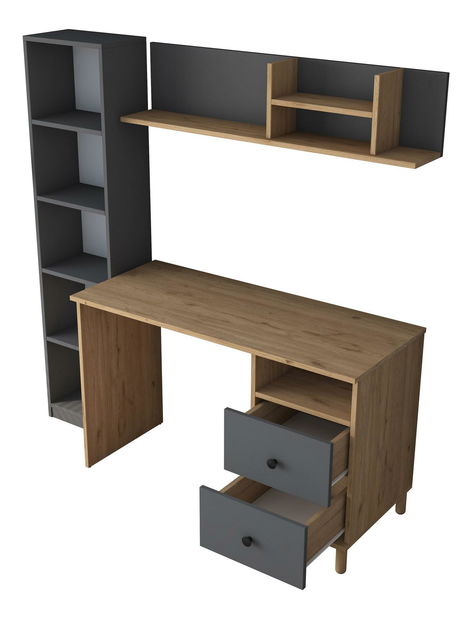 PC stolek Haiti 115 (ořech + antracit)