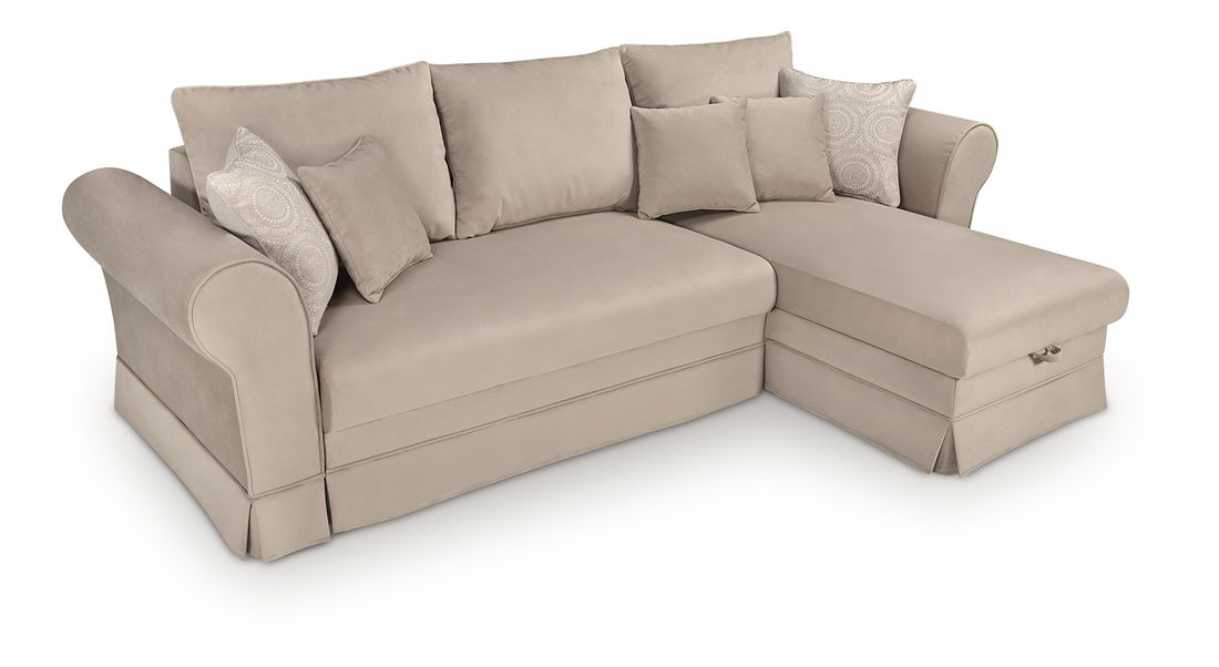 Rohová sedací souprava BRW Margaret III Lux 3DL URCBK (béžová) (P)