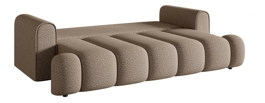 Pohovka třísedačka Didier (tmavobéžová + černá)