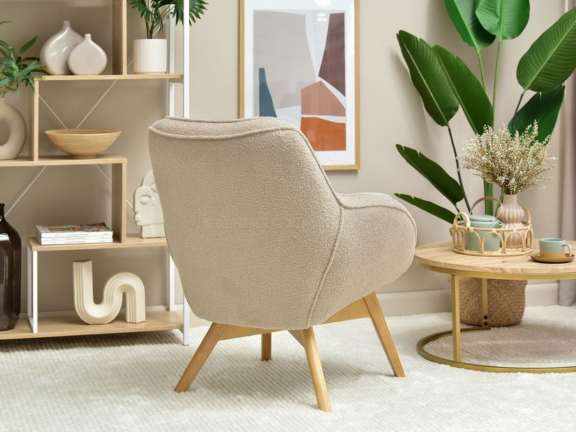 Designové křeslo Merch (béžová + černá)