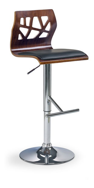 Barová židle Haydee (ořech + černá)