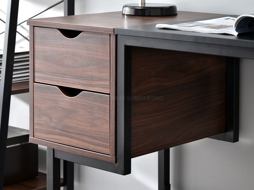 PC stolek Laft (ořech tmavý + černá)