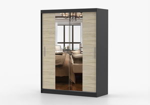 Šatní skříň Viola 01 (černá + dub sonoma)