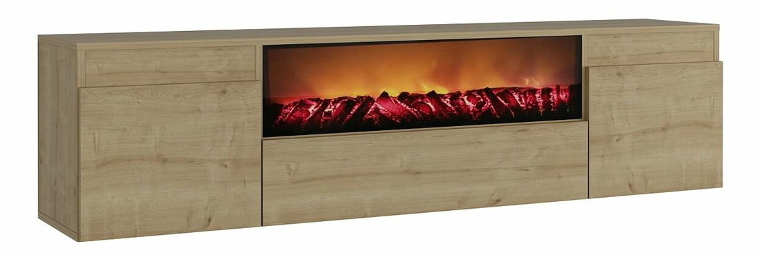 Obývací stěna s krbem Orino (vícebarevné)