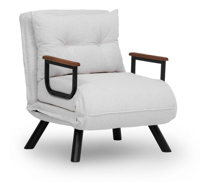 Rozkládací křeslo Sandy (krémová)