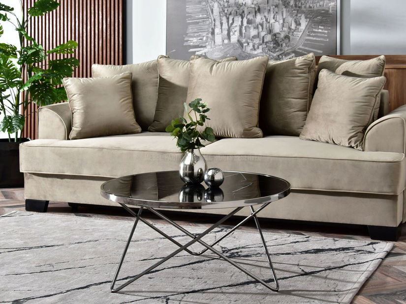 Konferenční stolek Armin Xl (černý mramor + černá)