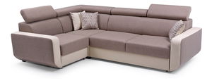 Rohová sedačka Elden (hnědá + béžová) (L)