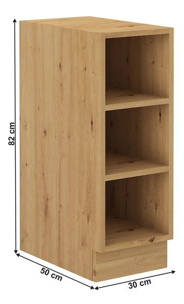 Dolní kuchyňský regál Lesana 2 (hnědá) 30 D OTW BB