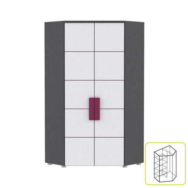 Rohová šatní skříň Libro Typ 89 LBLS89