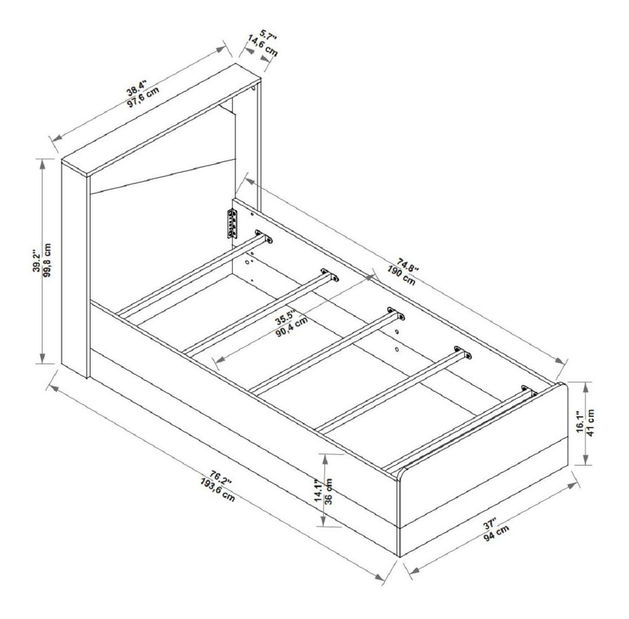  Studentský pokoj Mekali 7 (borovice atlantická + béžová)
