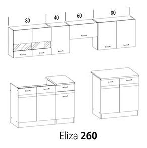 Kuchyně Estell 260 cm