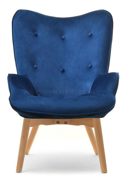 Křeslo Nutri (námořická modrá + buk)