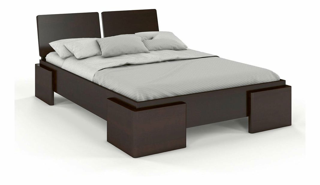 Manželská postel 160 cm Naturlig Jordbaer High (borovice)