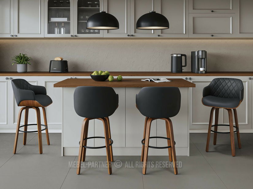 Barová židle Samriano (černá)