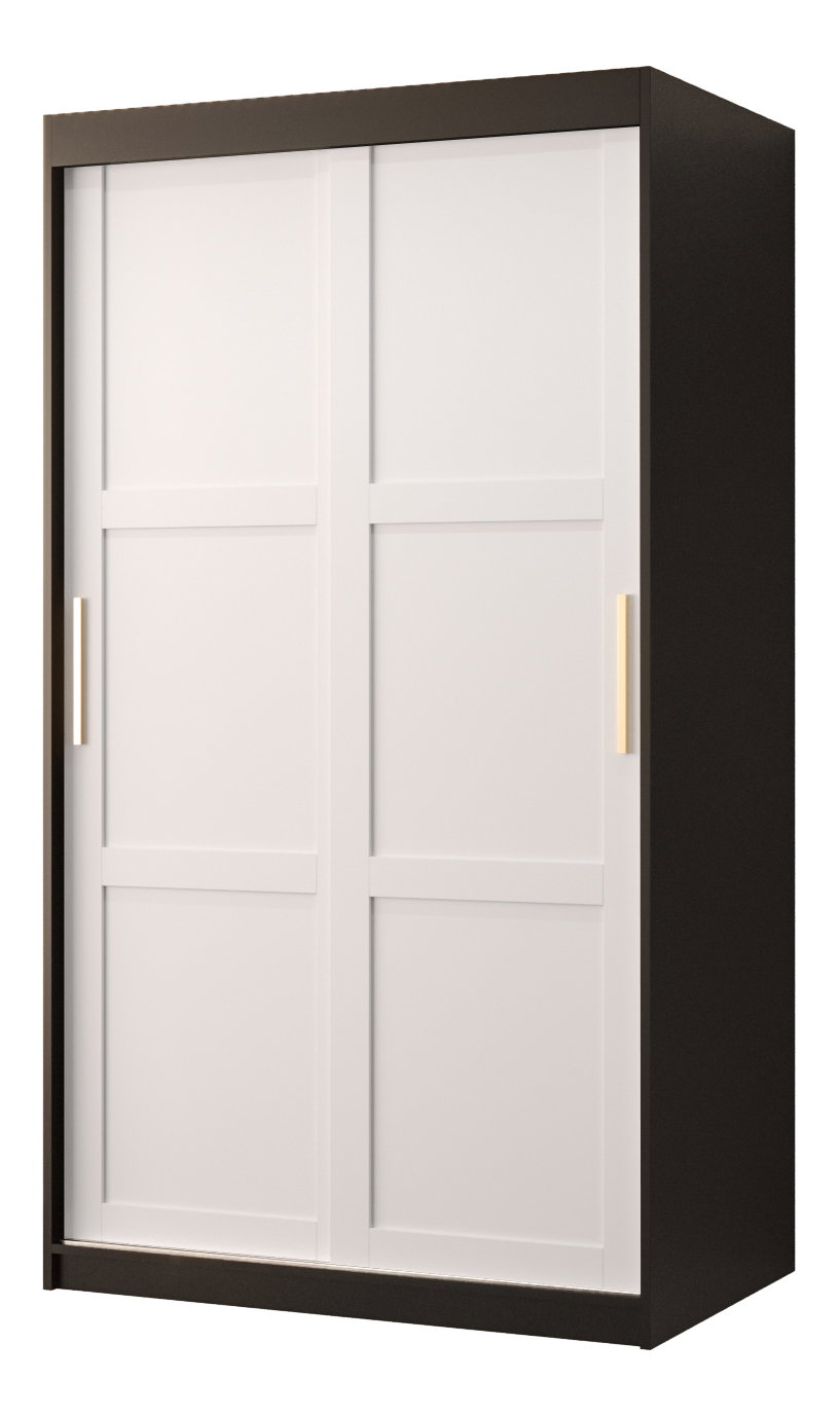 Šatní skříň Riven 1 100 (černá matná + bílá matná)