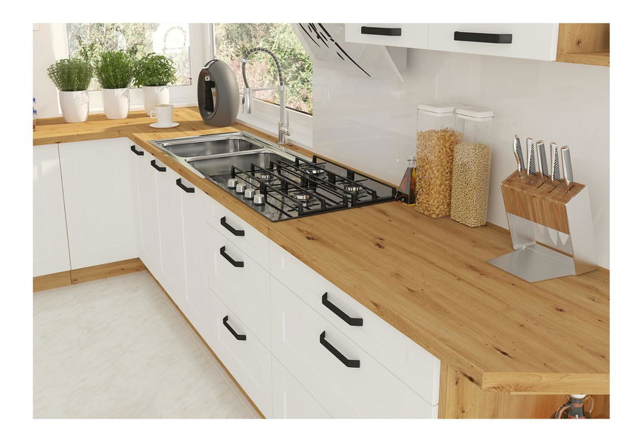 Skříňka Lesana 60 LO-210 2F (dub artisan + bílá)