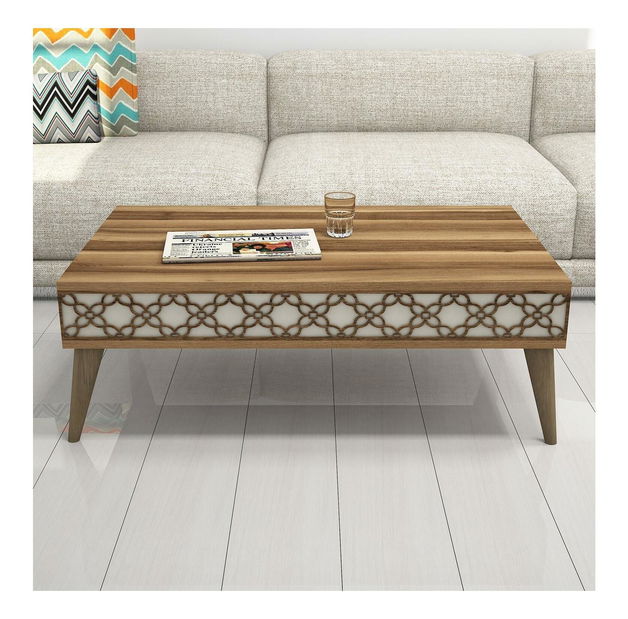 Konferenční stolek Clementine 1 (ořech + krémová)