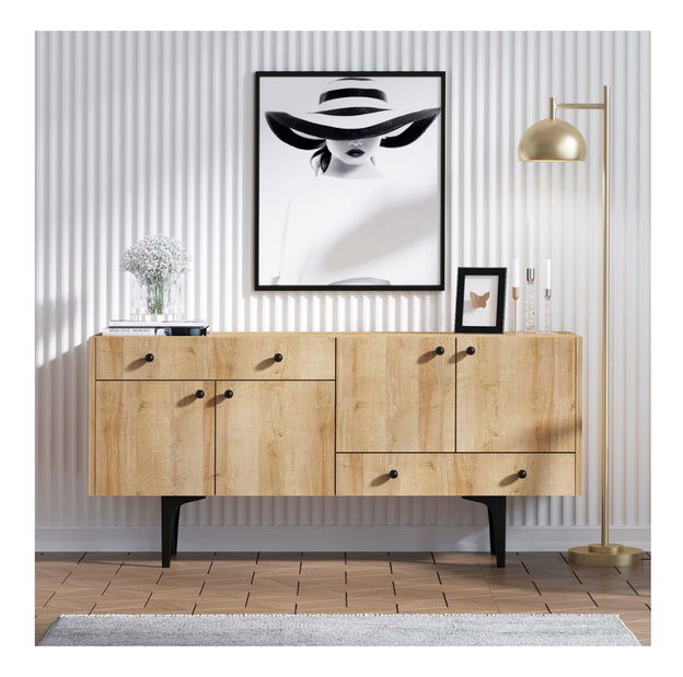 Komoda Aliex 1 (dub + černá)