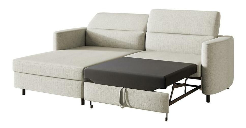 Rohová sedací souprava Buchu (L) (krémová + černá)