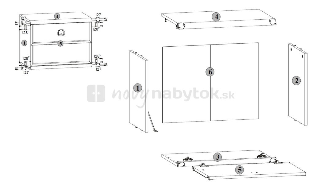 Botník (skříňka na boty) BRW INDIANA JKOM 1K (Dub sutter)