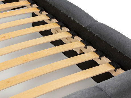 Manželská postel 160 cm Leskana (černá) (s roštem) (s úl. prostorem)