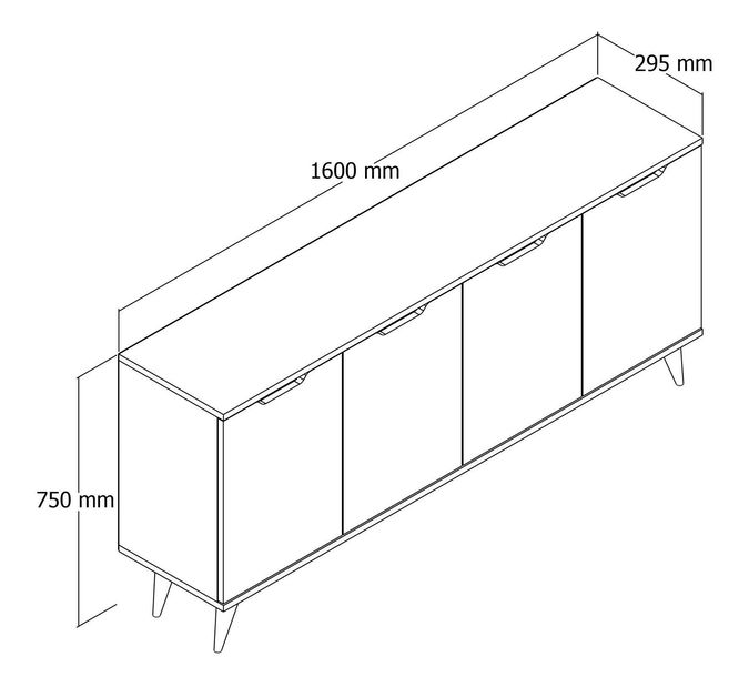  Konzolový stolek Napose (ořech barokní + bílá)