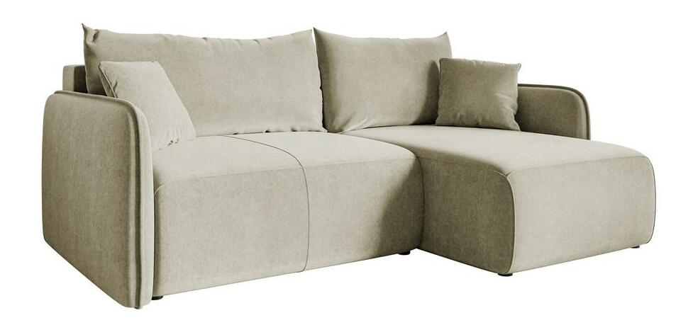 Rohová sedací souprava Mamma (světlobéžová + černá)