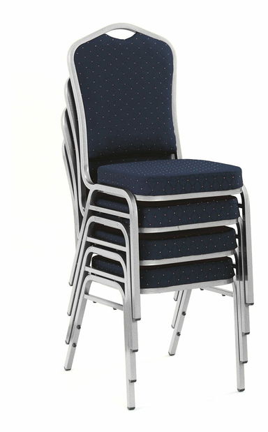 Jídelní židle Carn S (stříbrná + modrá)