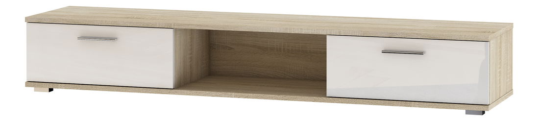 TV stolek Silena (dub sonoma + bílá lesklá)