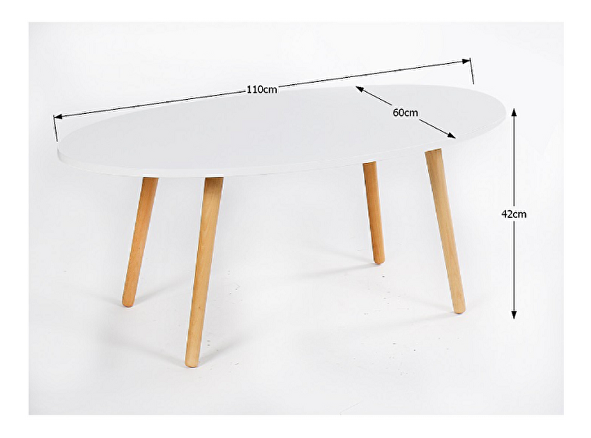 Konferenční stolek Banchory 1 (bílá)