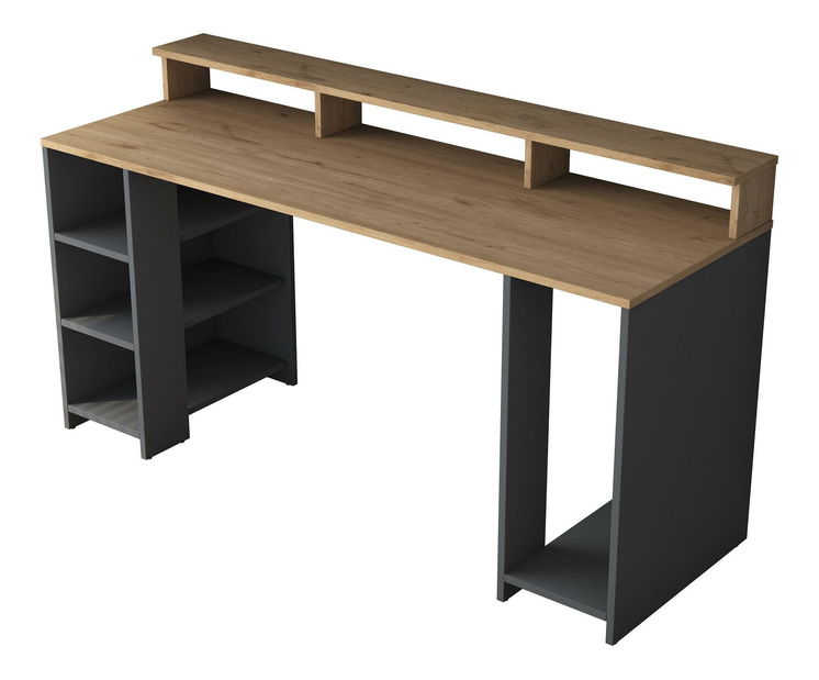 PC stolek Sikine 4 (ořech + antracit)