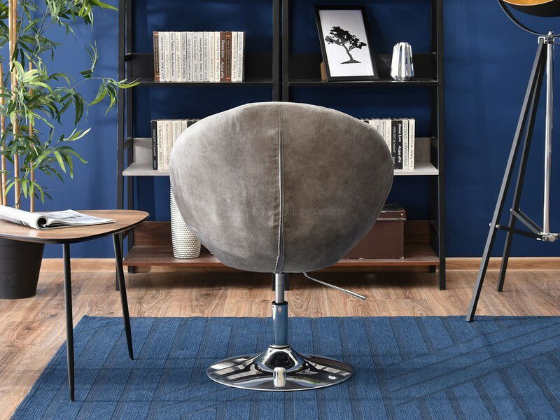 Křeslo Lush 3 (šedá + chromová)