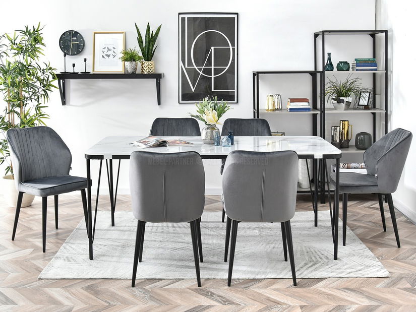 Židle Greta K (šedá + černá)