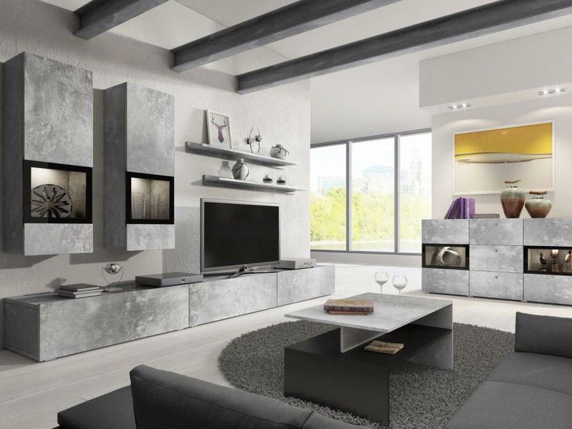 Obývací stěna Barax (beton)