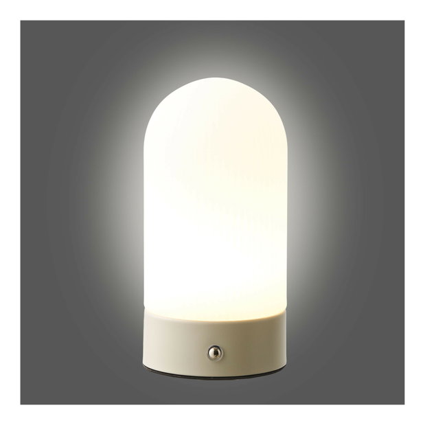 Stolní lampa Aselia (béžová + bílá)