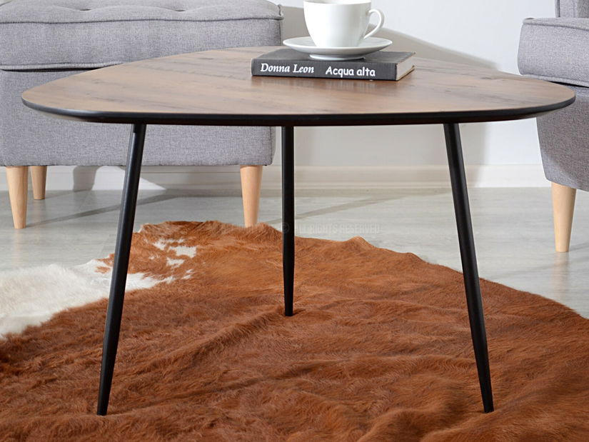 Konferenční stolek Rossi Xl (ořech + černá)