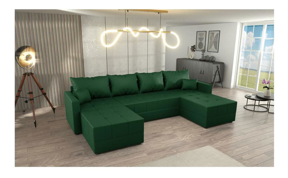 Rohová sedací souprava U Duna (zelená)