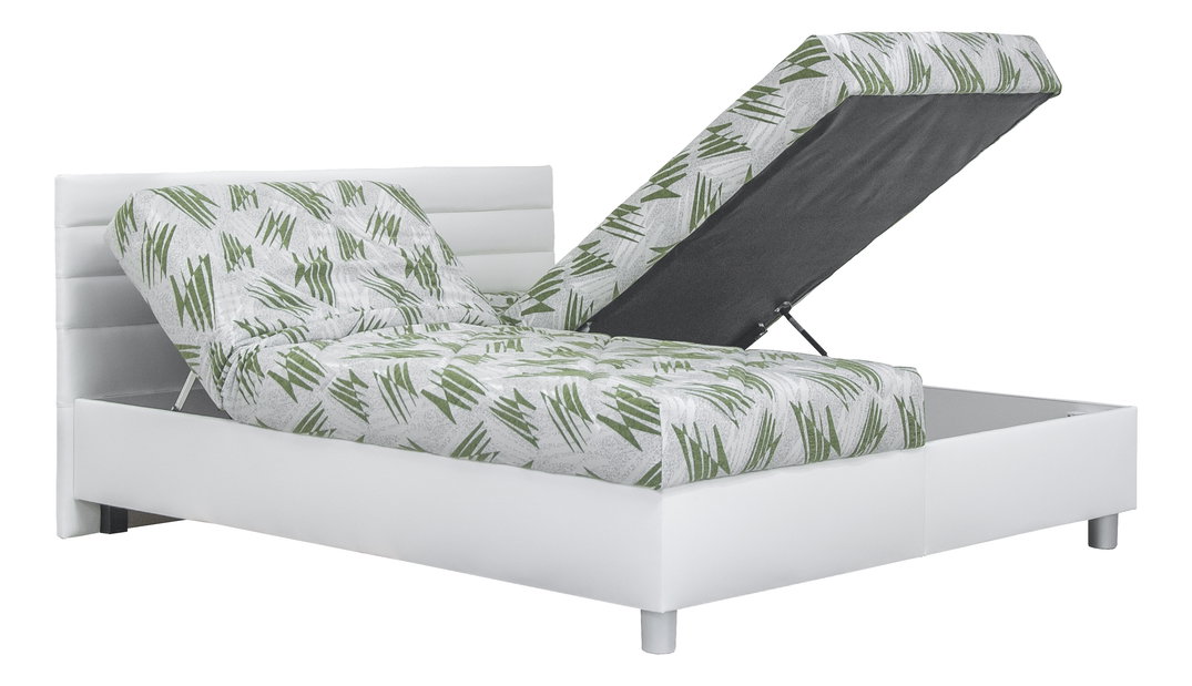 Manželská postel 160 cm Blanář Spa (bílá) (s rošty a matracemi Alena)