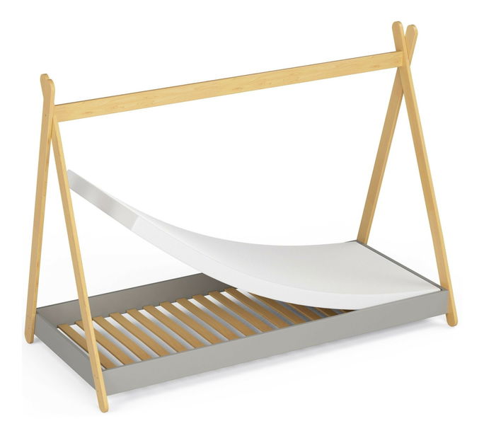 Dětská postel Graciela II (šedá) (s matrací)