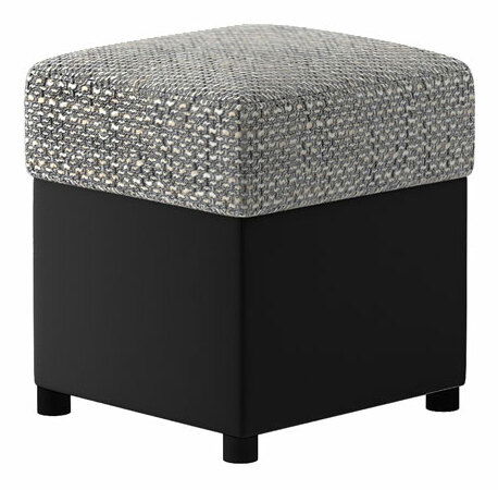 Taburet 35x35 cm Ron Typ 01 (šedá + černá)